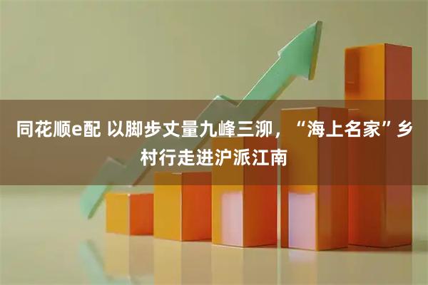 同花顺e配 以脚步丈量九峰三泖，“海上名家”乡村行走进沪派江南
