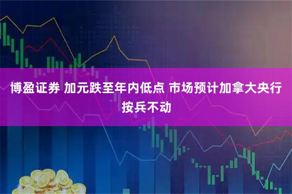 博盈证券 加元跌至年内低点 市场预计加拿大央行按兵不动