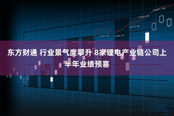 东方财通 行业景气度攀升 8家锂电产业链公司上半年业绩预喜