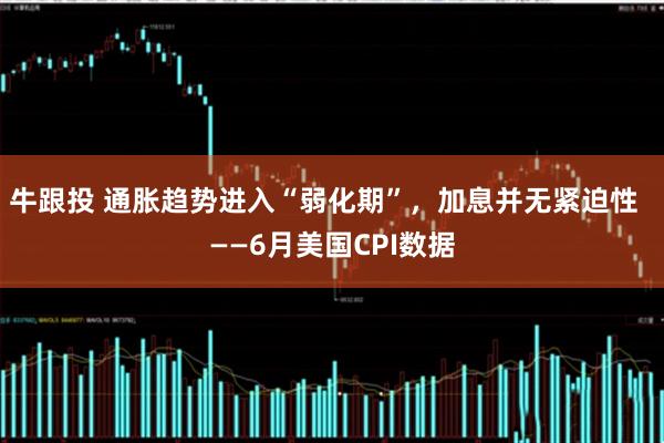 牛跟投 通胀趋势进入“弱化期”，加息并无紧迫性  ——6月美国CPI数据